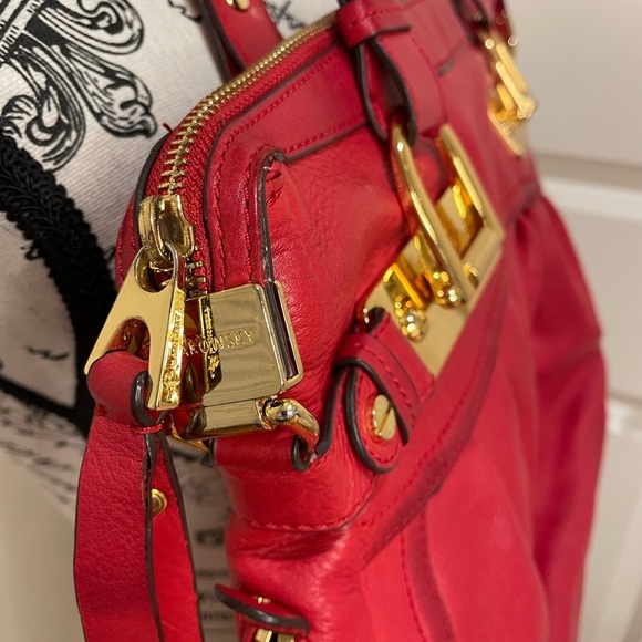 B Makowsky Red Leather Handbag - Picture 16 of 16